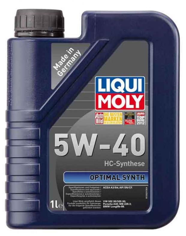 Масло моторное Liqui Moly Optimal 5W40 синтетическое 1 л 750₽
