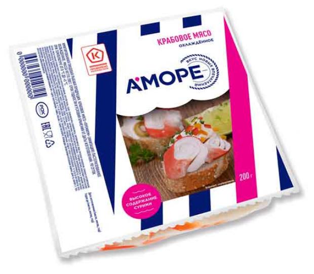 Крабовое мясо охлажденное АМОРЕ 200 г 72₽