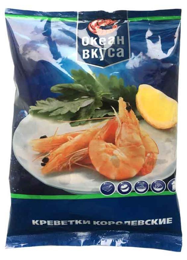 Креветки королевские «Океан Вкуса» в панцире 60/80, 800 г