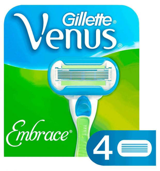 Сменные кассеты для бритья Venus Embrace 4 шт 1003₽