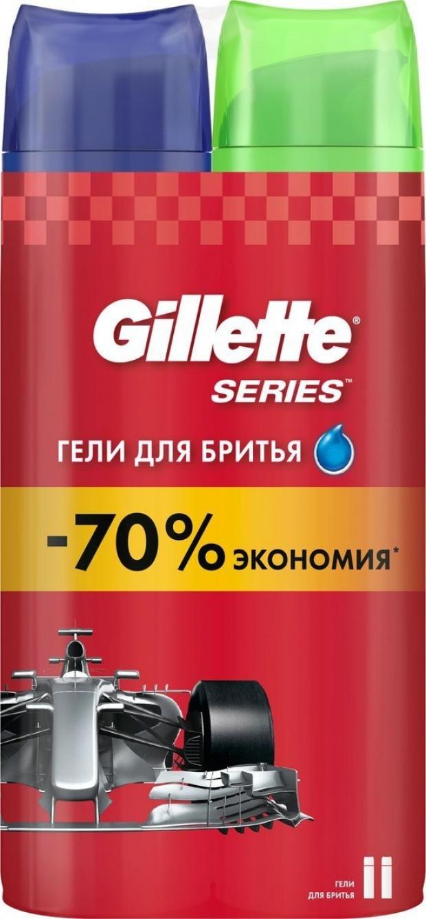 

Набор Гель для бритья Gillette Series гель Moisturizing с маслом какао, 200 мл + Гель Sens Skin с алоэ, 200 мл