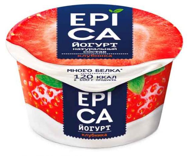 Йогурт Epica с клубникой 48 130 г 50₽