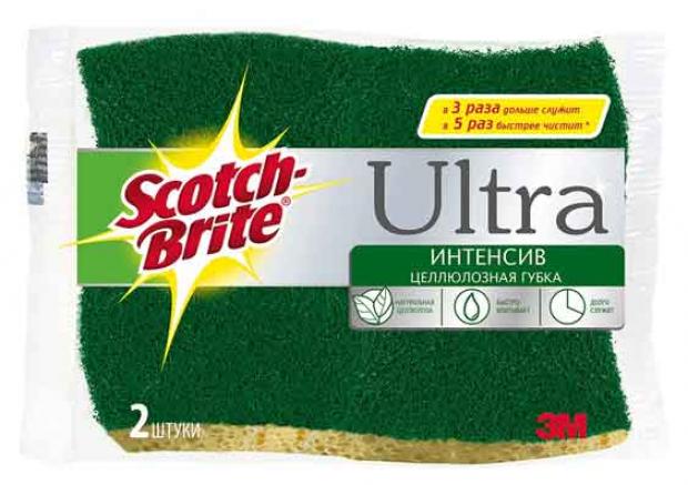 Губка для чистки Scotch-Brite Интенсив целлюлозная 2 шт 170₽