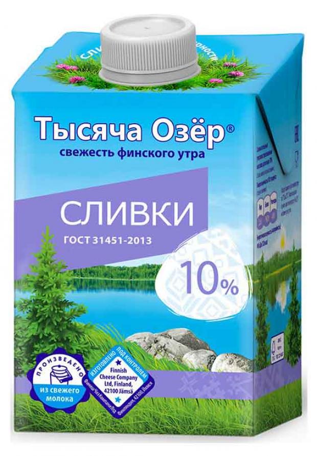 Сливки ультрапастеризованные Тысяча Озёр 10 500 мл 101₽