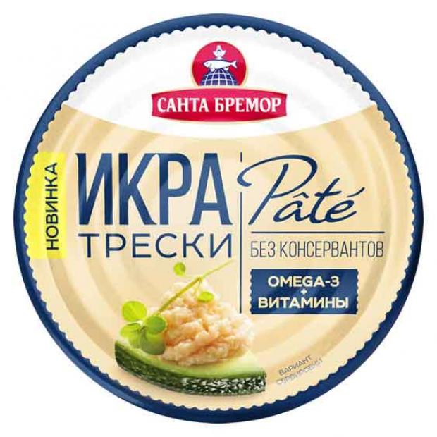 Икра трески Санта Бремор Pate 90 г 76₽