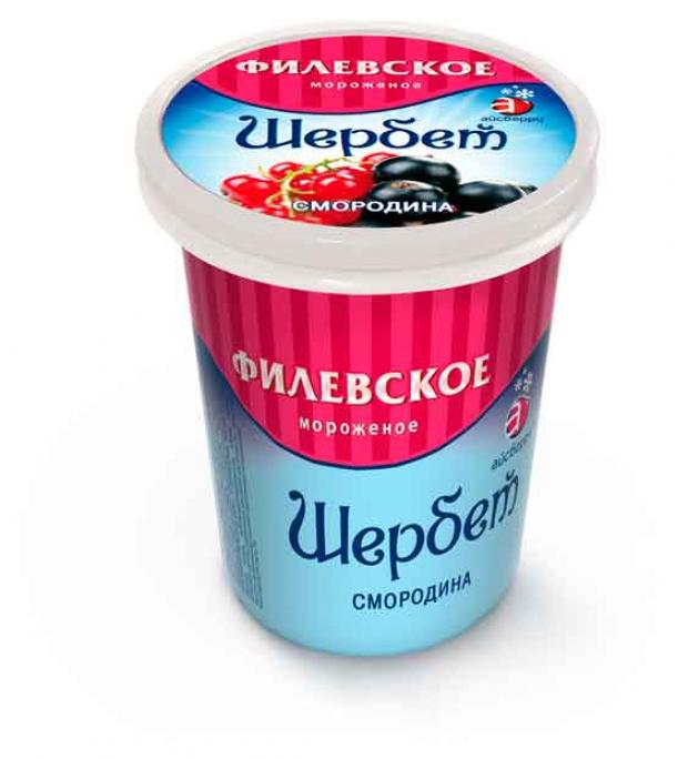 Мороженое Щербет Филевское с чёрной смородиной молочное 80 г 38₽