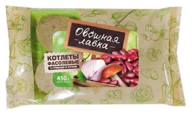 

Котлеты фасолевые «Овощная лавка» с грибами и луком 6 шт, 450 г