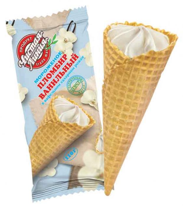 Мороженое Чистая Линия пломбир ваниль 110 г 70₽