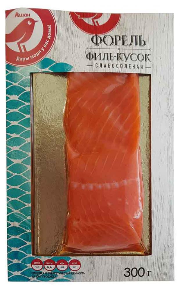 

Форель слабосоленая АШАН филе-кусок, 300 г