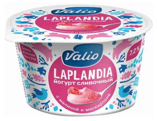 Йогурт Valio Laplandia малина сыр маскарпоне 72 180 г 72₽