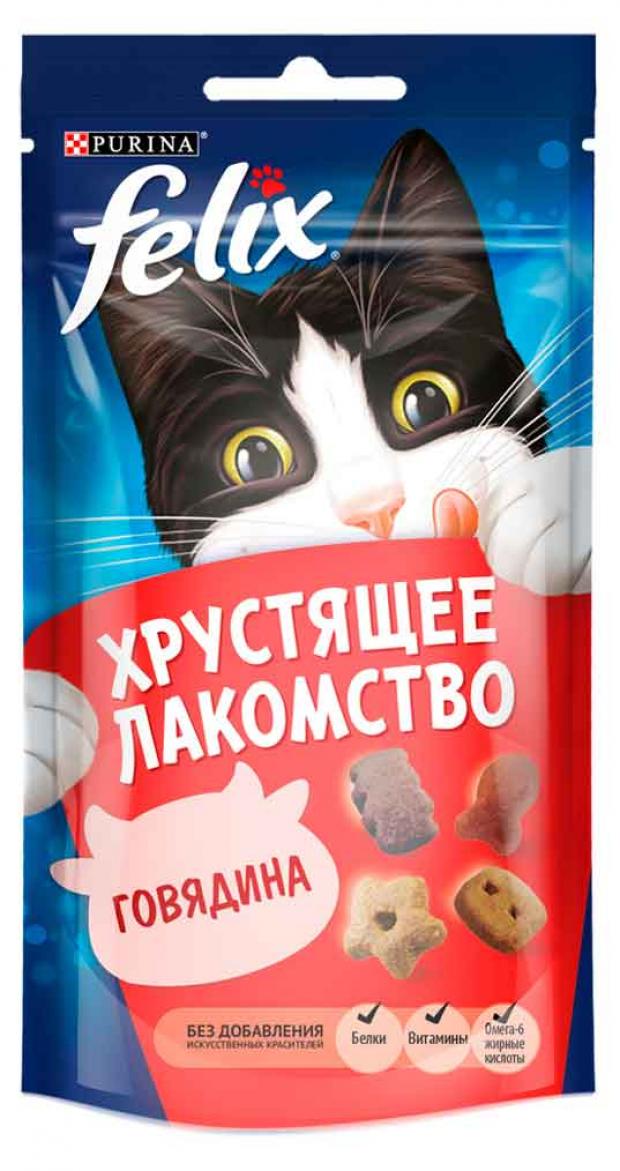 

Лакомство для кошек Felix с говядиной, 60 г