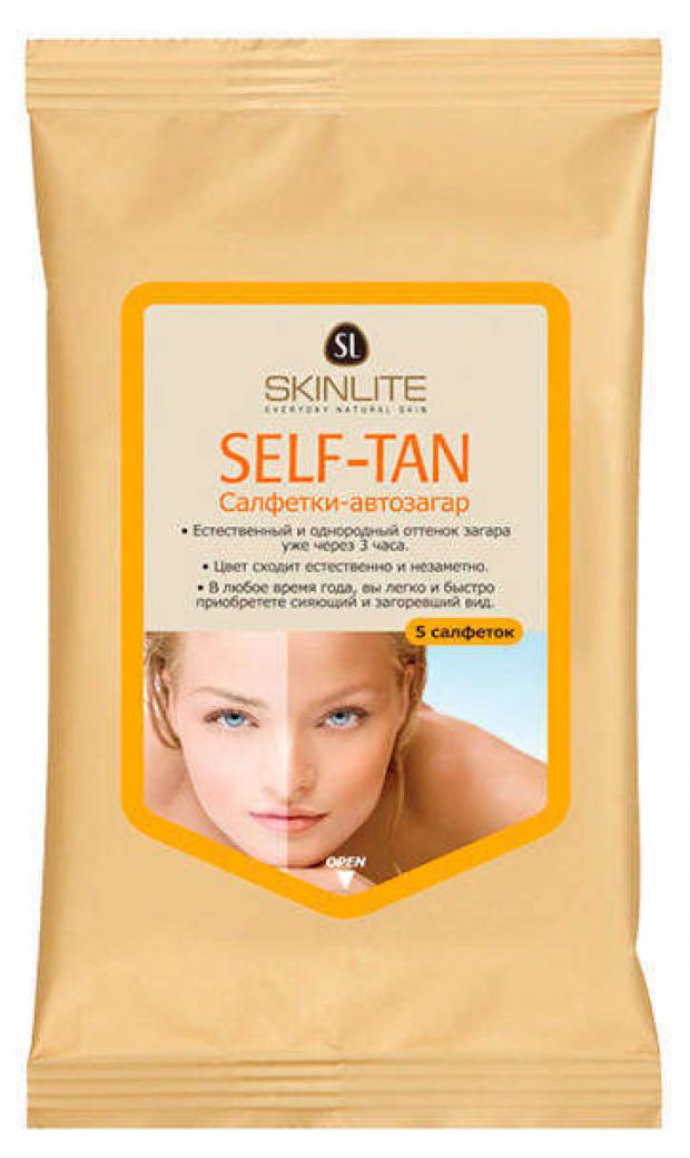 Салфетки автозагар Skinlite Self Tan, 5 шт