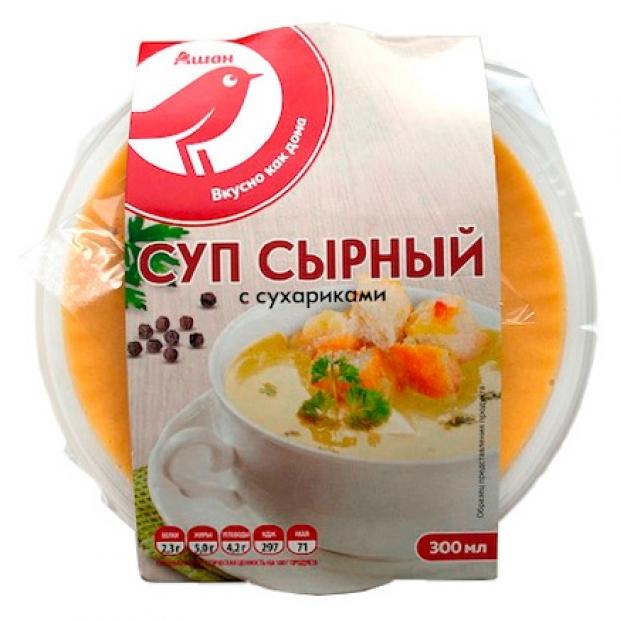 

Суп сырный Auchan Красная Птица с сухариками, 300 мл