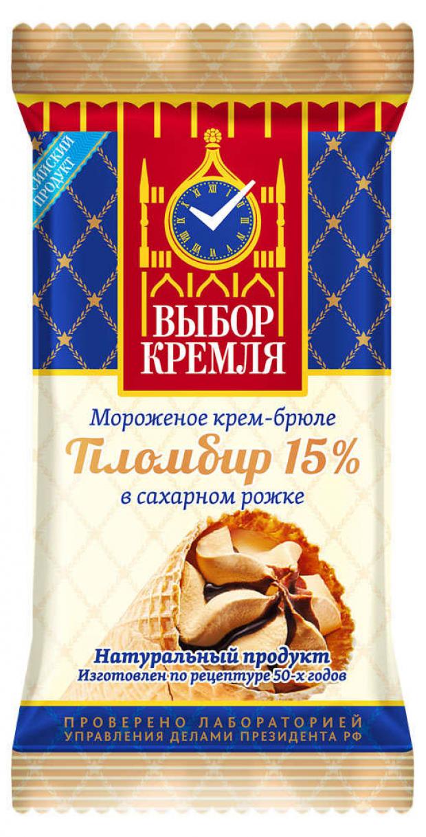 

Мороженое «Выбор Кремля» пломбир крем-брюле в сахарном рожке, 90 г