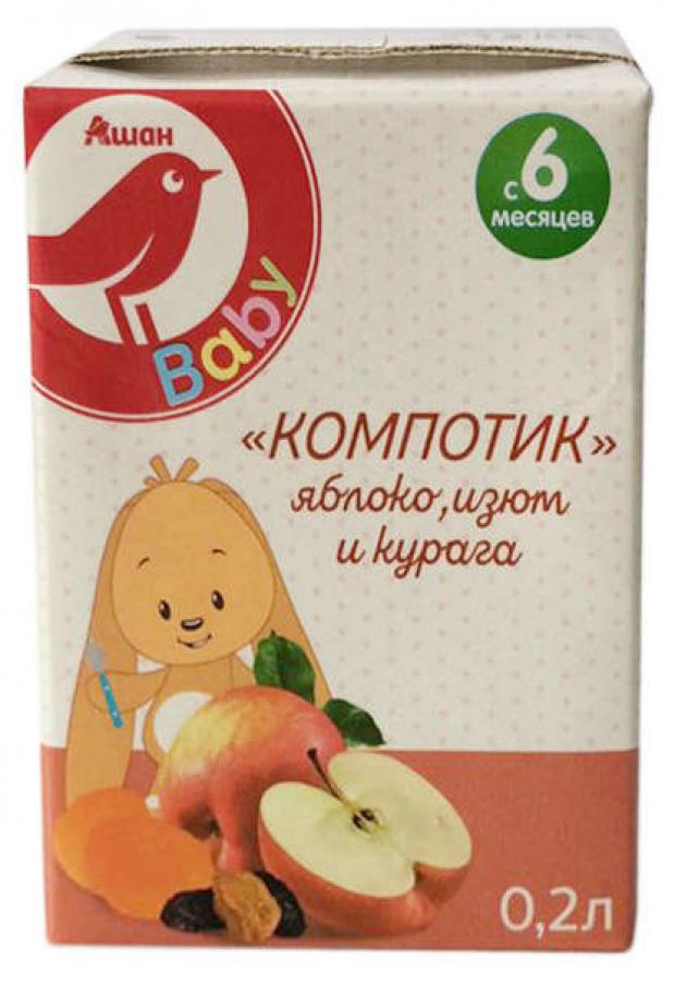 

Напиток АШАН КОМПОТиК Сокосодержащий с 6 мес, 200 мл