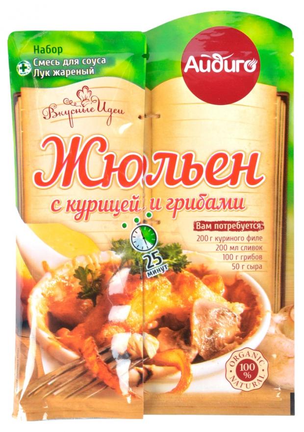 

Приправа «Айдиго» Вкусные Идеи жюльен с курицей и грибами, 40 г