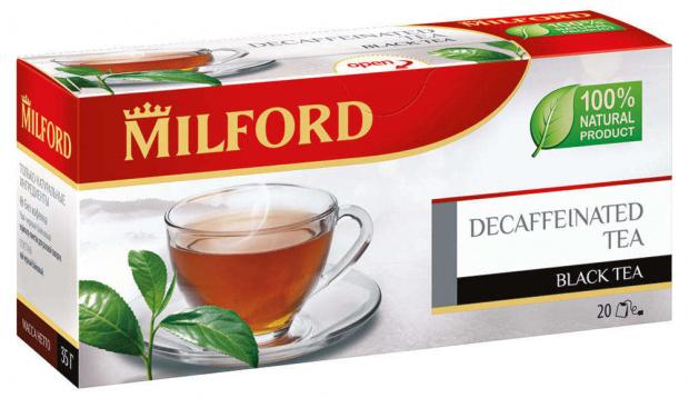 

Чай черный MILFORD без кофеина в пакетиках, 20х1,75 г