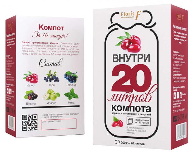 

Компотная смесь Floris Кизиловый компот, 200 г