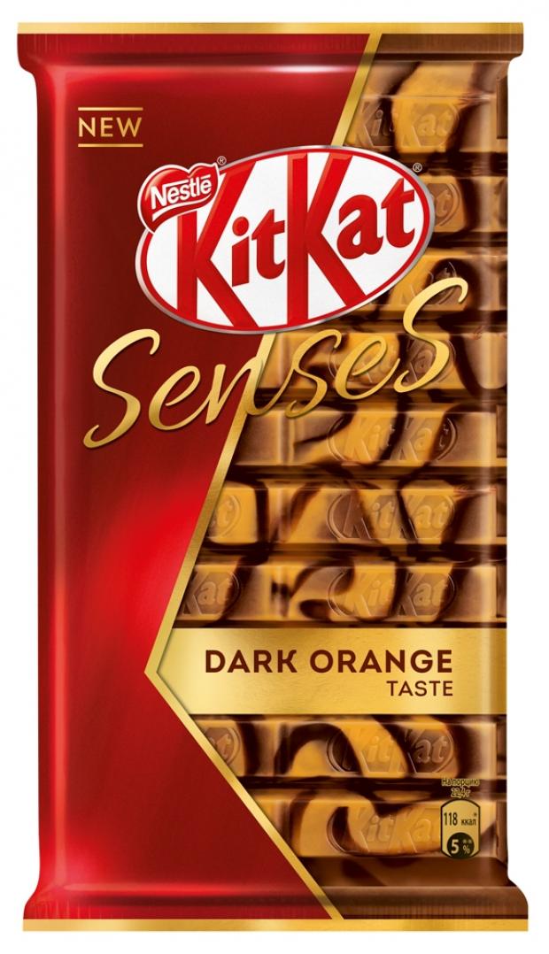 

Шоколад KitKat Senses Dark Orange молочный и тёмный с вафлей, 112 г