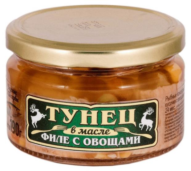 

Филе тунца «Вкусные консервы» с овощами в масле, 190 г