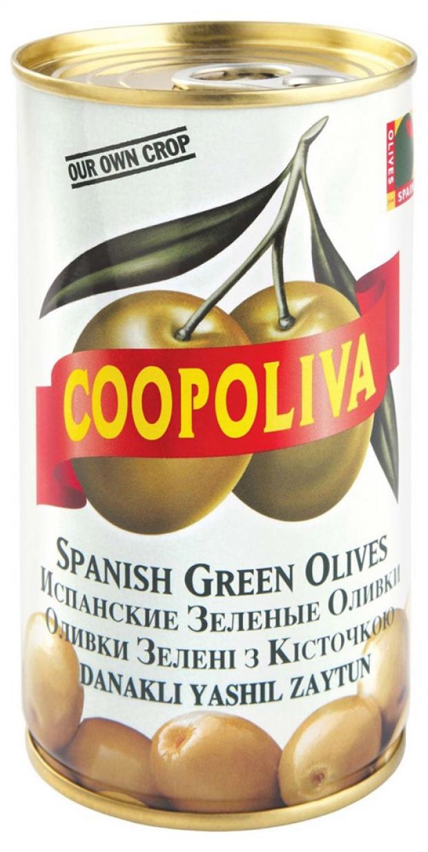 

Оливки зеленые Coopoliva с косточкой, 350 г
