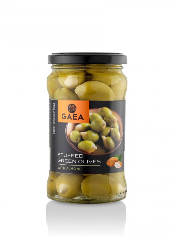 

Оливки зеленые GAEA Kalamata с миндалем, 295 г