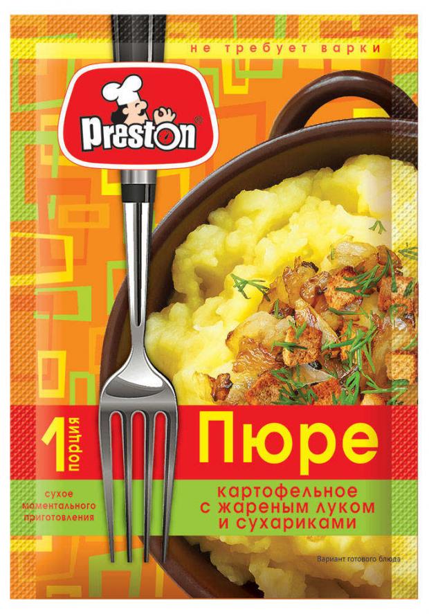 

Пюре картофельное Preston с жареным луком и сухариками, 34 г
