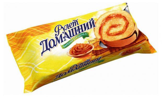 

Рулет бисквитный «Домашний» с вареной сгущенкой, 150 г