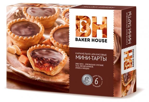 

Мини-тарты Baker House с карамельно-арахисовый начинкой, 240 г