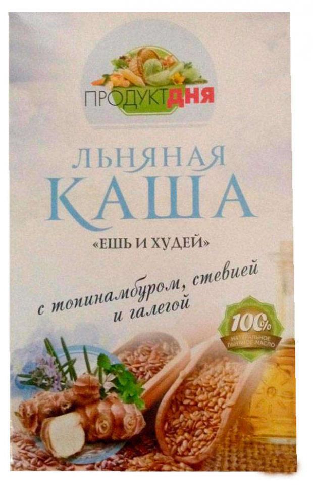 

Каша льняная «Продукт Дня» Ешь и худей с топинамбуром стевией и галегой, 176 г