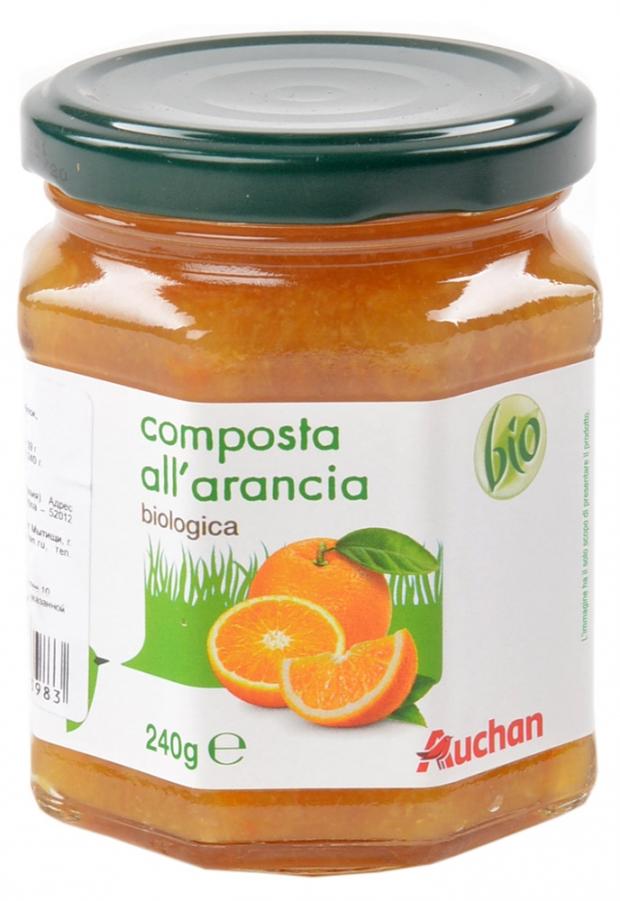 

Джем Auchan апельсиновый БИО, 240 г