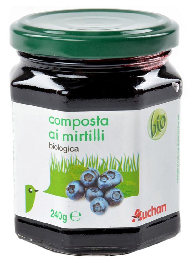 

Джем Auchan черничный БИО, 240 г