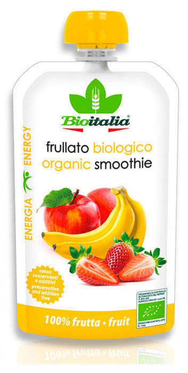 Смузи Bioitalia из яблока клубники и банана 120 г 116₽