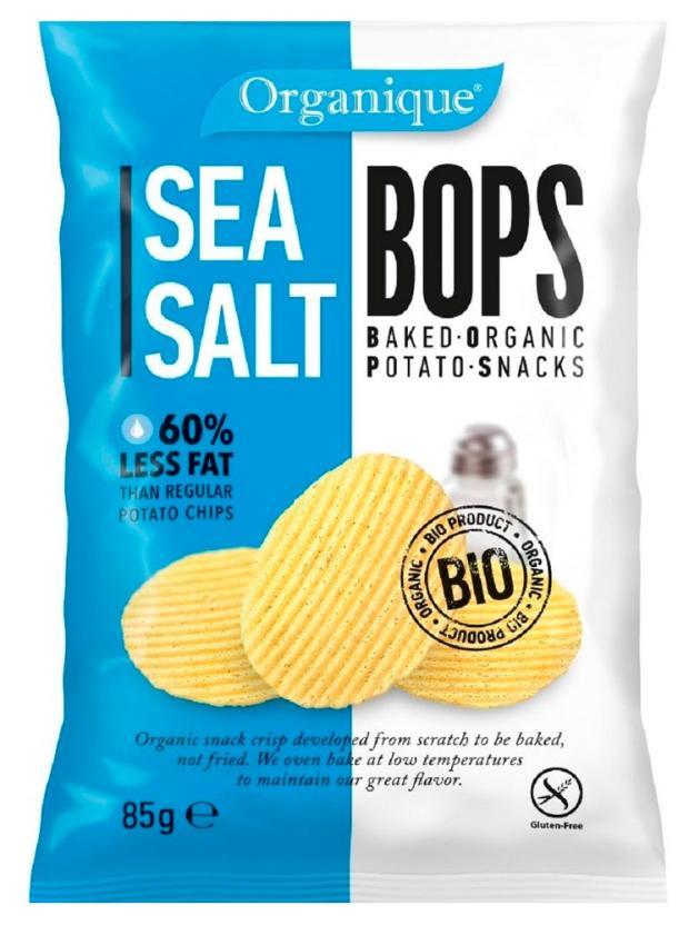 Снеки Organique Bops картофельные органические с солью БИО, 85 г