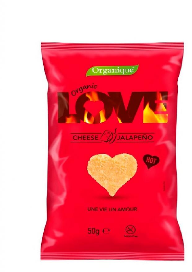 

Снеки Organique Love органические с сыром и перцем халапеньо БИО, 50 г