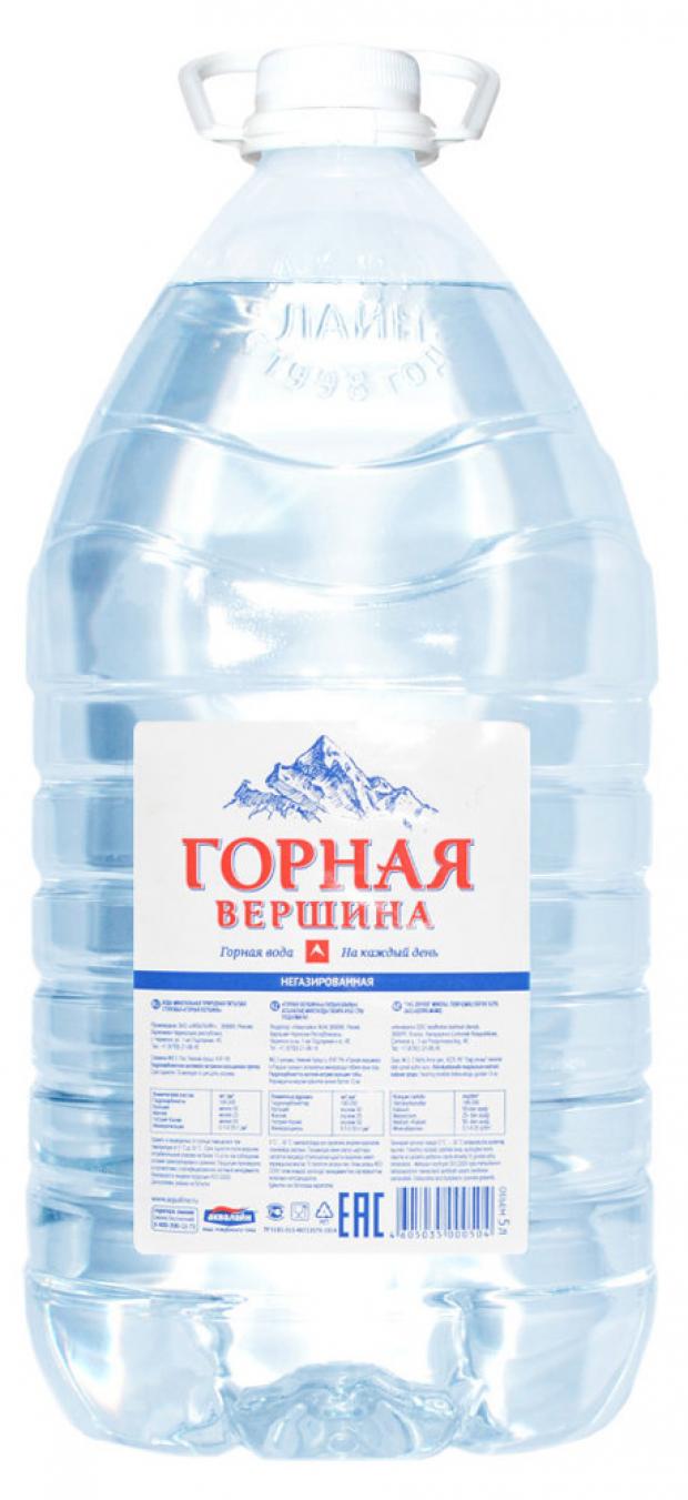 Вода минеральная «Горная вершина» без газа, 5 л