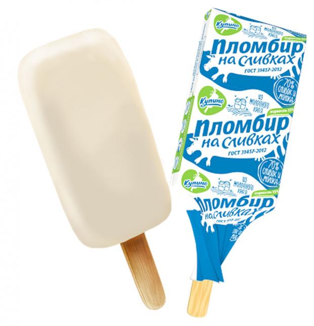 

Мороженое пломбир «Купино» на сливках ванильный 15%, 70 г