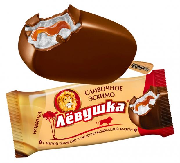 

Мороженое «Левушка» эскимо с мягкой карамелью в шоколадной глазури, 75 г