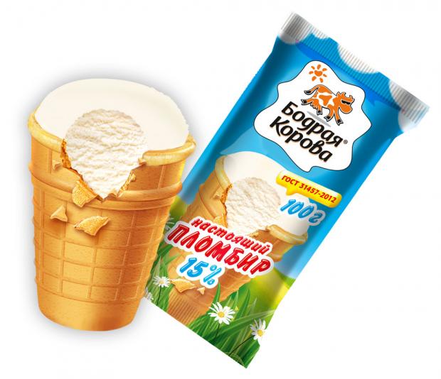 

Мороженое «Бодрая корова» пломбир 15%, 100 г