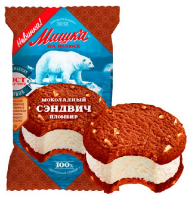 

Мороженое пломбир «Мишка на полюсе» сэндвич с печеньем , 85г