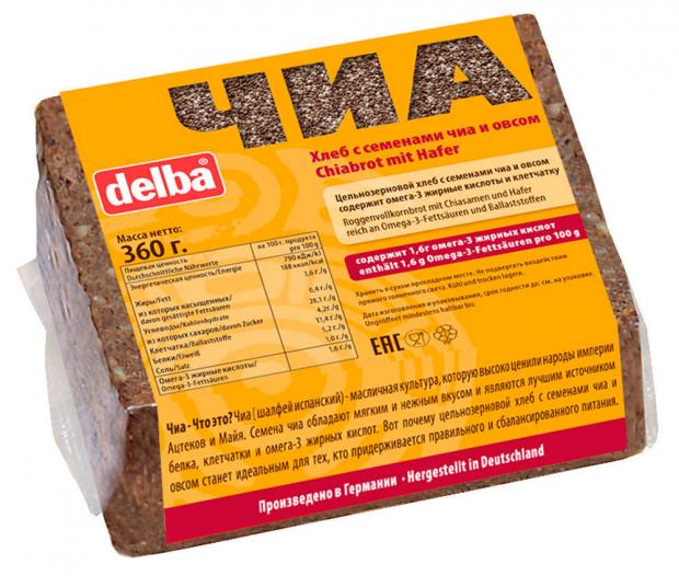 

Хлебцы Delba семена чиа и овес, 360 г