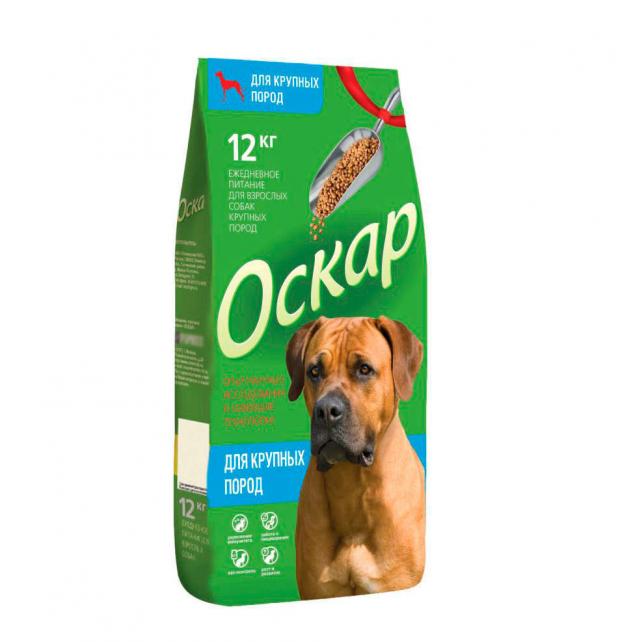 Сухой корм для взрослых собак крупных пород Оскар ягненок с рисом 12 кг 1495₽
