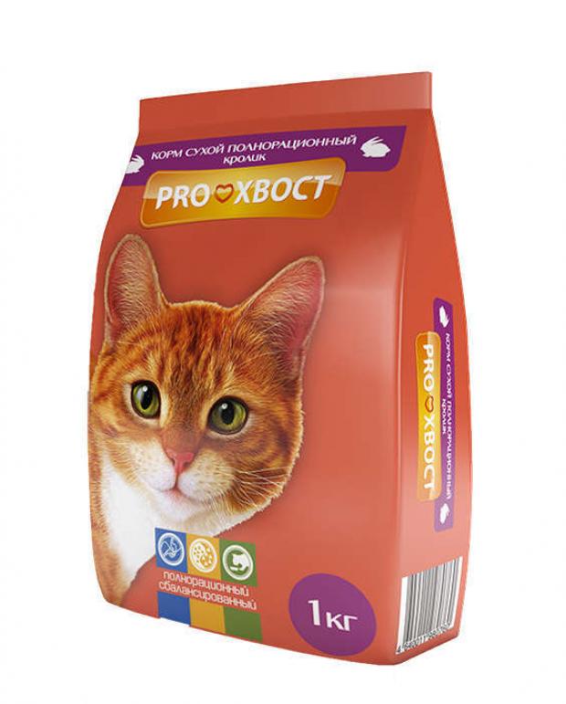 Сухой корм для кошек ProХвост кролик 1 кг 140₽