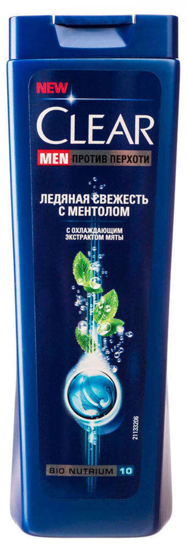 

Шампунь для волос мужской Clear Men Ледяная свежесть с ментолом, 200 мл
