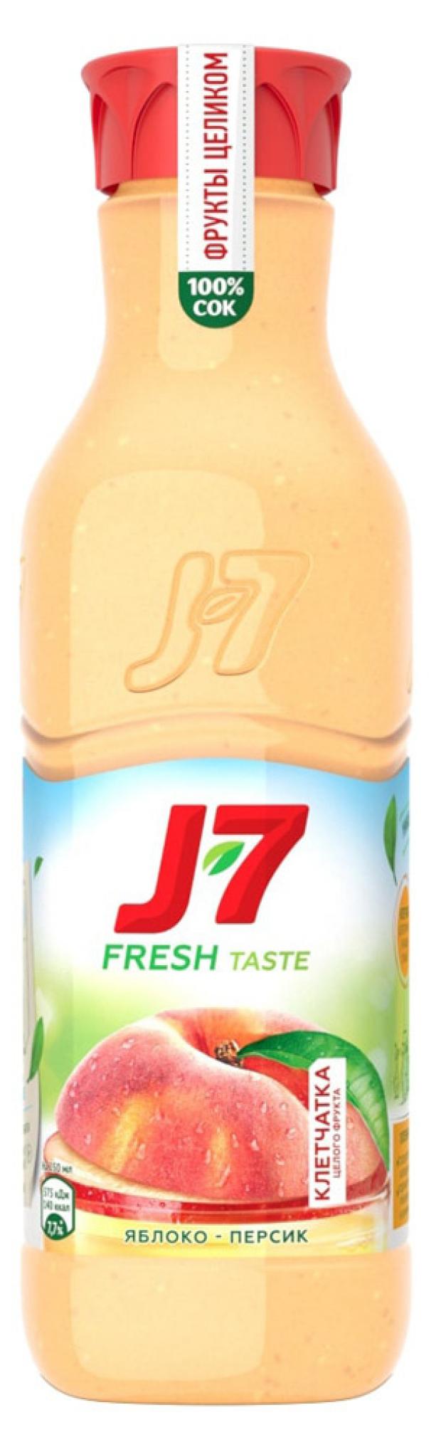 

Сок J7 Fresh Taste яблоко персик охлажденный, 850 мл