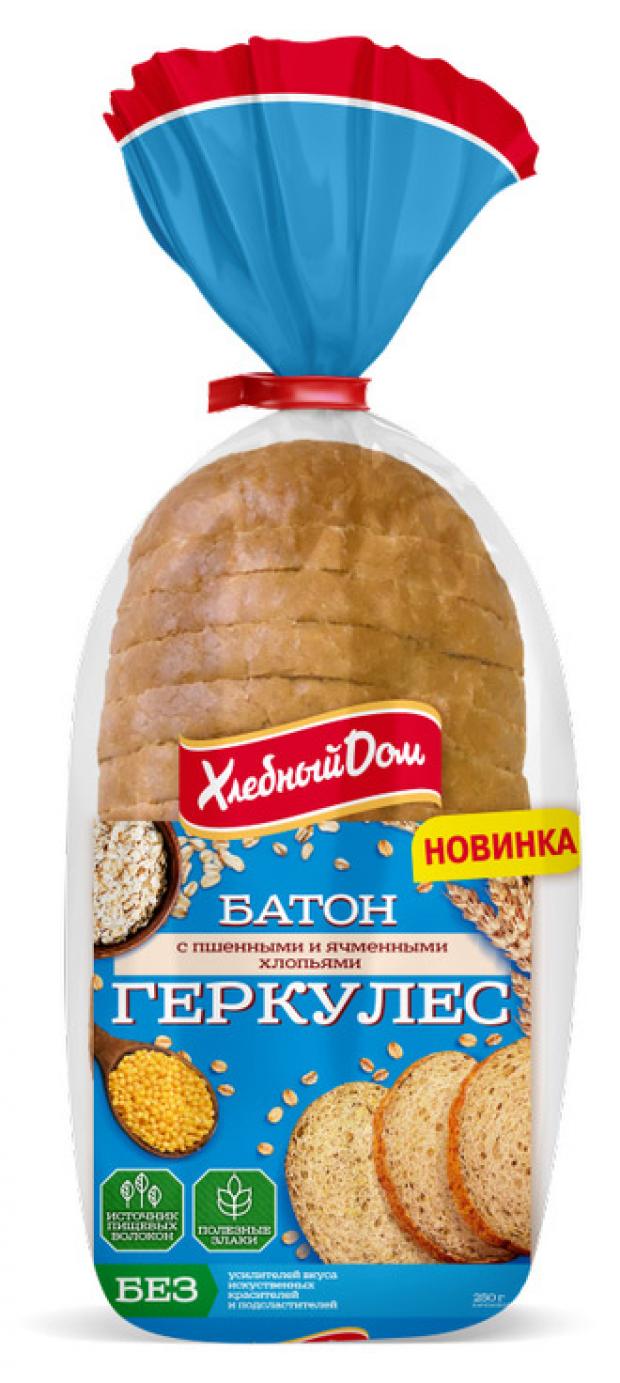 

Батон «Хлебный Дом» с пшенными и ячменными хлопьями, 250 г