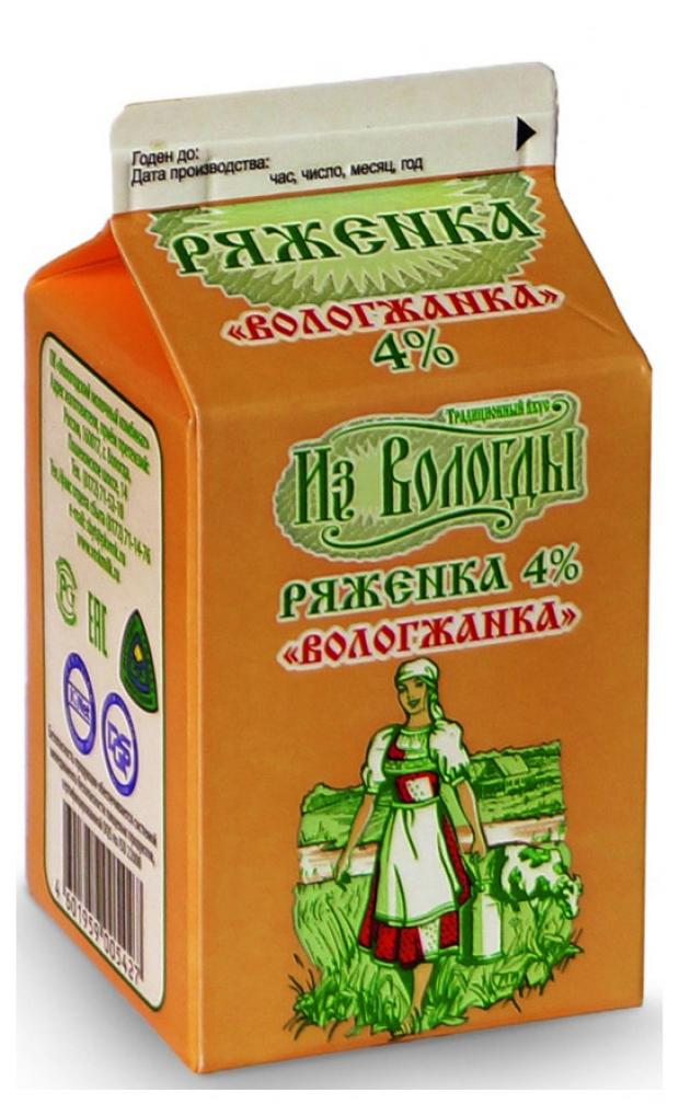 

Ряженка «Вологжанка» 4%, 470 г