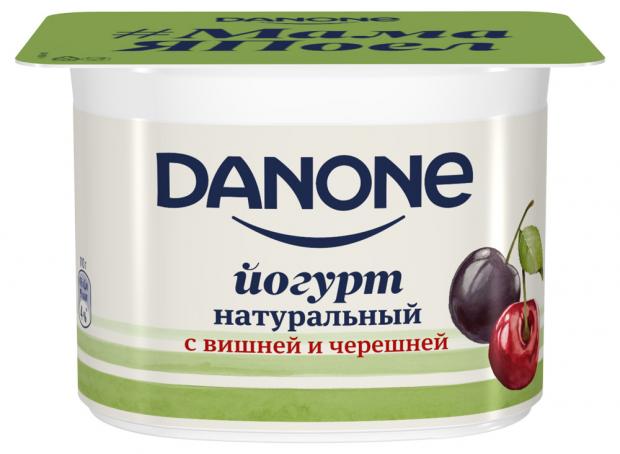 Йогурт Danone вишня черешня 29 110 г 25₽