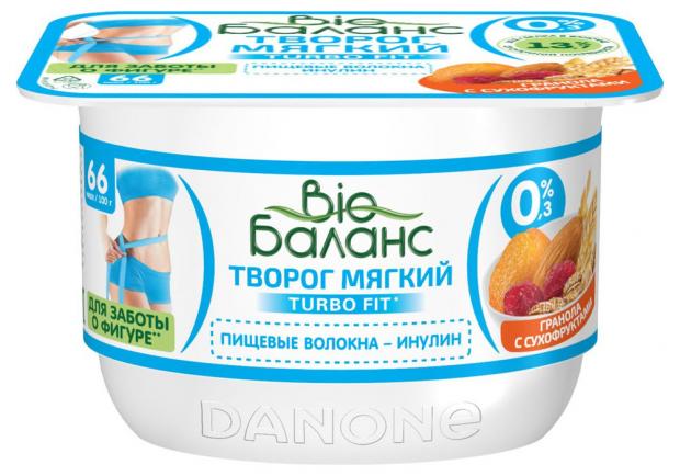 

Творог «Bio-Баланс» мягкий гранола с сухофруктами 0,3%, 130 г
