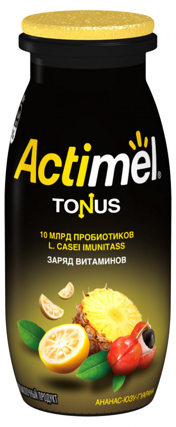 

Напиток кисломолочный Actimel ананас юзу экстракт гуараны 2,5%, 100 г